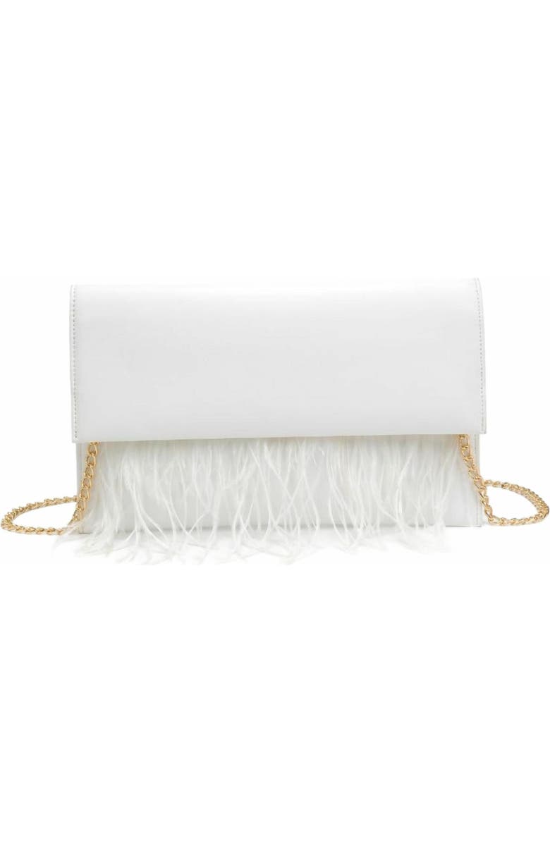 MODA LUXE Everlee Clutch, Main, color, White