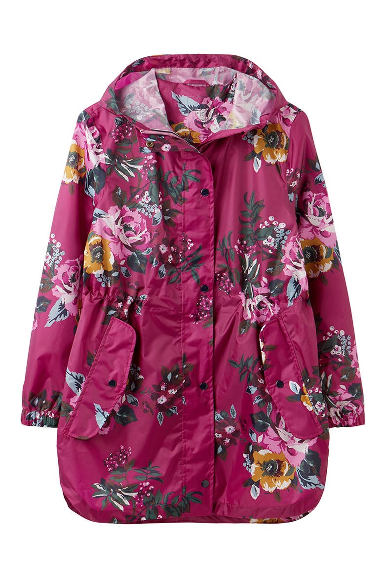 Go Lightly Waterproof Packable Rain Jacket, Alternate, color, BERRY FLORAL