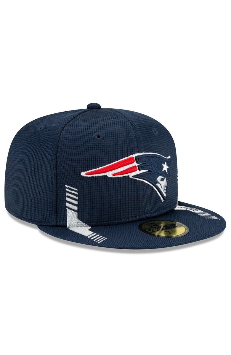 New Era Men's New Era Navy New England Patriots 2021 NFL Sideline Home 59FIFTY Fitted Hat, Alternate, color, 