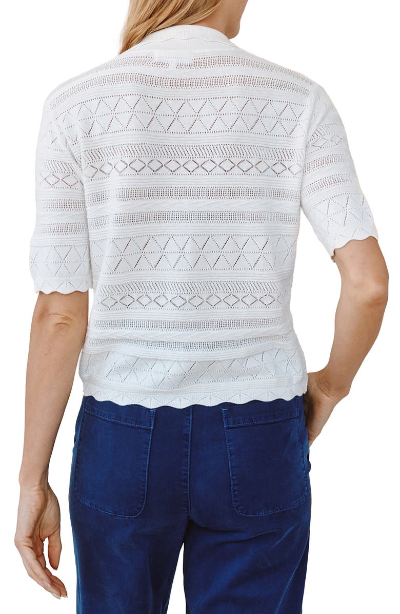 Bella Dahl Stitch Short Sleeve Shirt, Alternate, color, Ecru Ivory