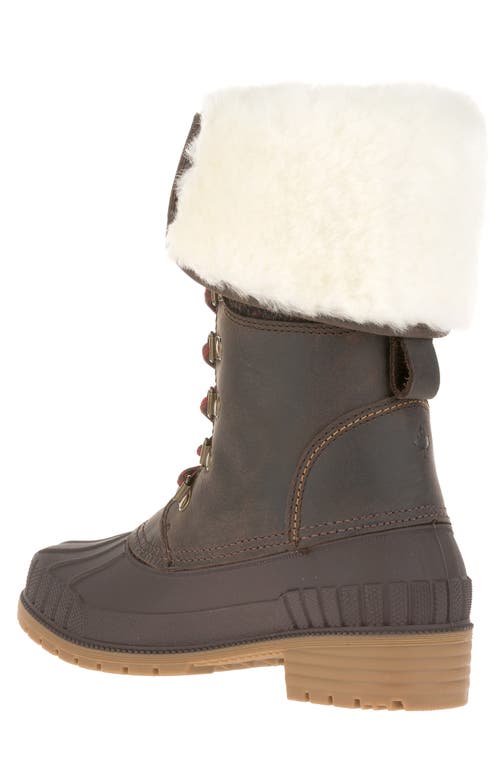 Kamik Sienna F 2 Genuine Shearling Trim Waterproof Boot In Brown