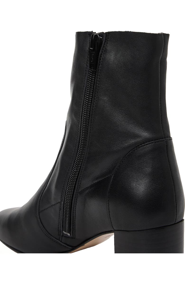 Bruno Magli June Leather Block Heel Boot, Alternate, color, Black