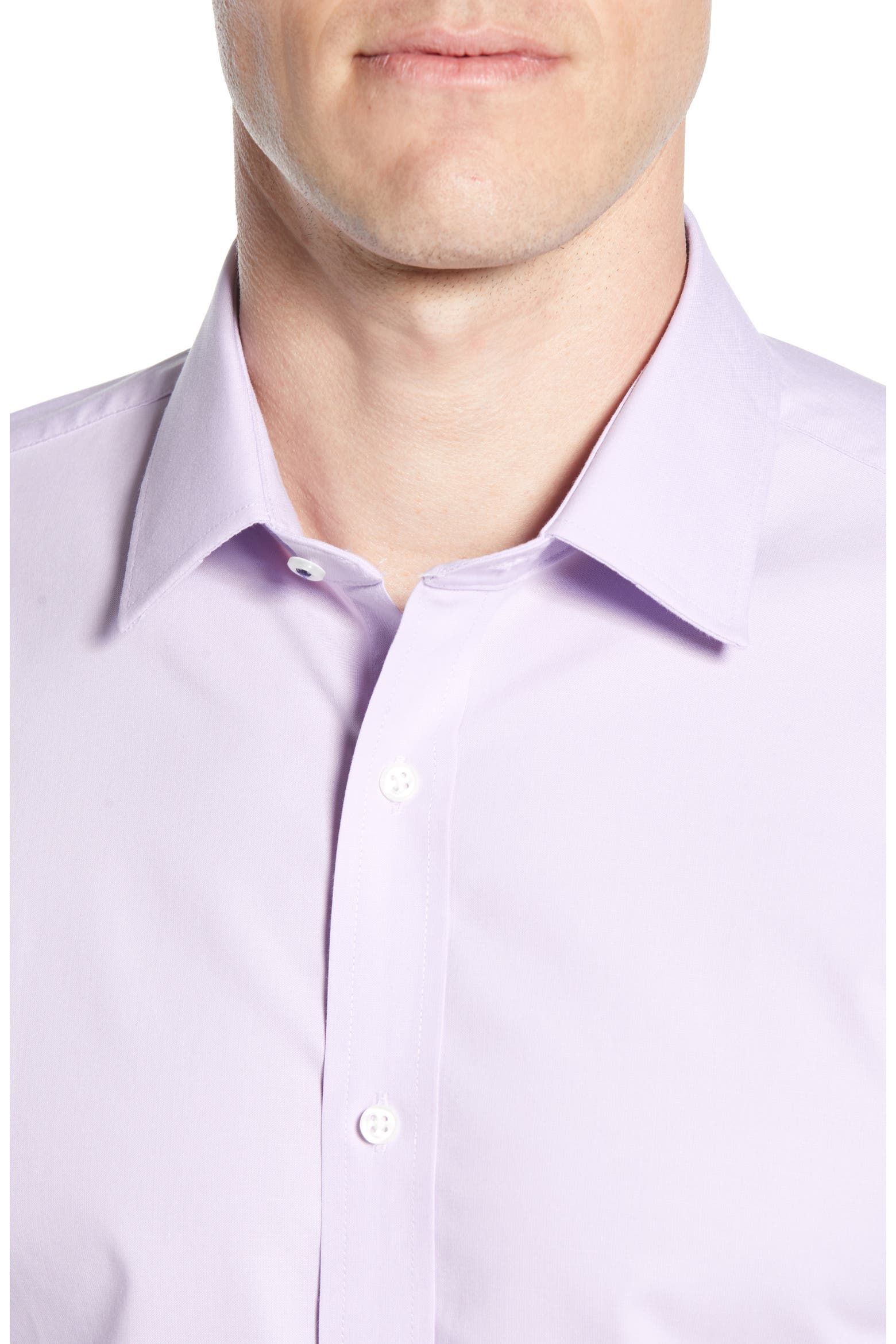 Small Pinpoint NORDSTROM MEN'S SHOP Tech-Smart Trim Fit Stretch Pinpoint Dress Shirt ...