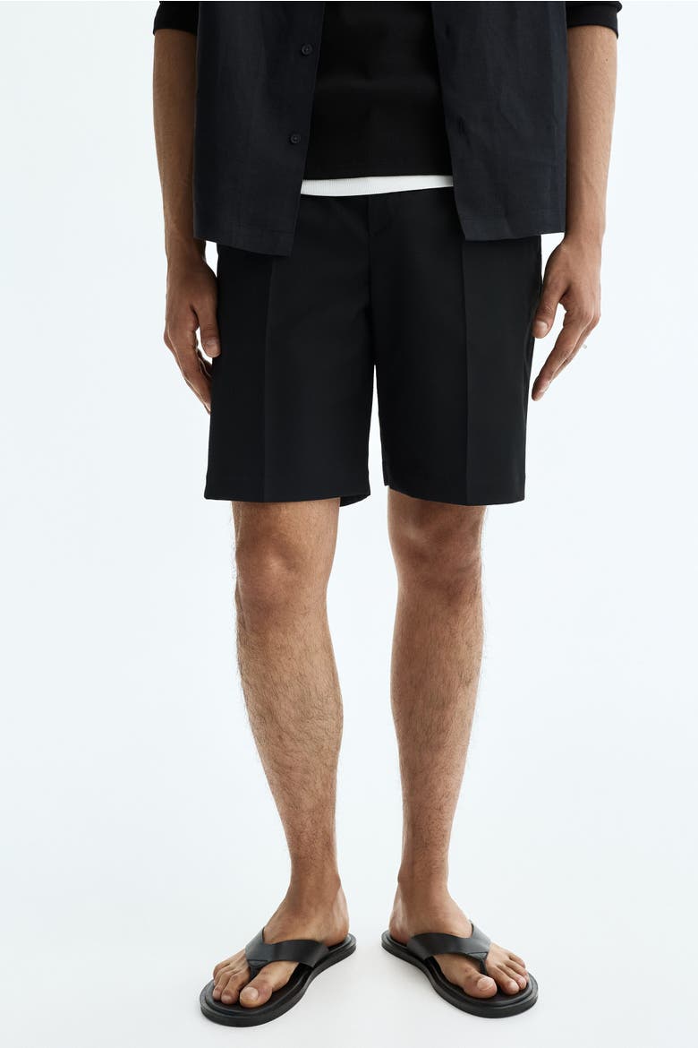 Loose Fit Bermuda Shorts, Alternate, color, Black