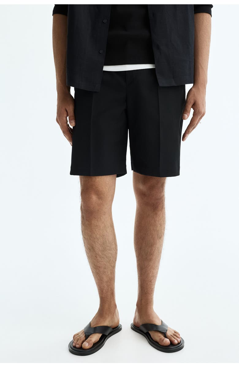 H&M Loose Fit Bermuda Shorts, Alternate, color, Black