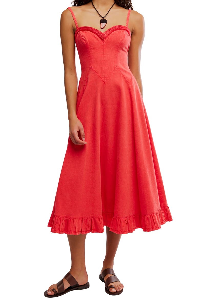 Another Season Midi Dress, Alternate, color, SOUR SWEET