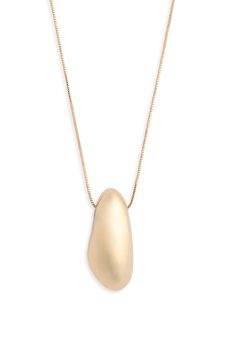 Teardrop Pendant Necklace, Main, color, GOLD