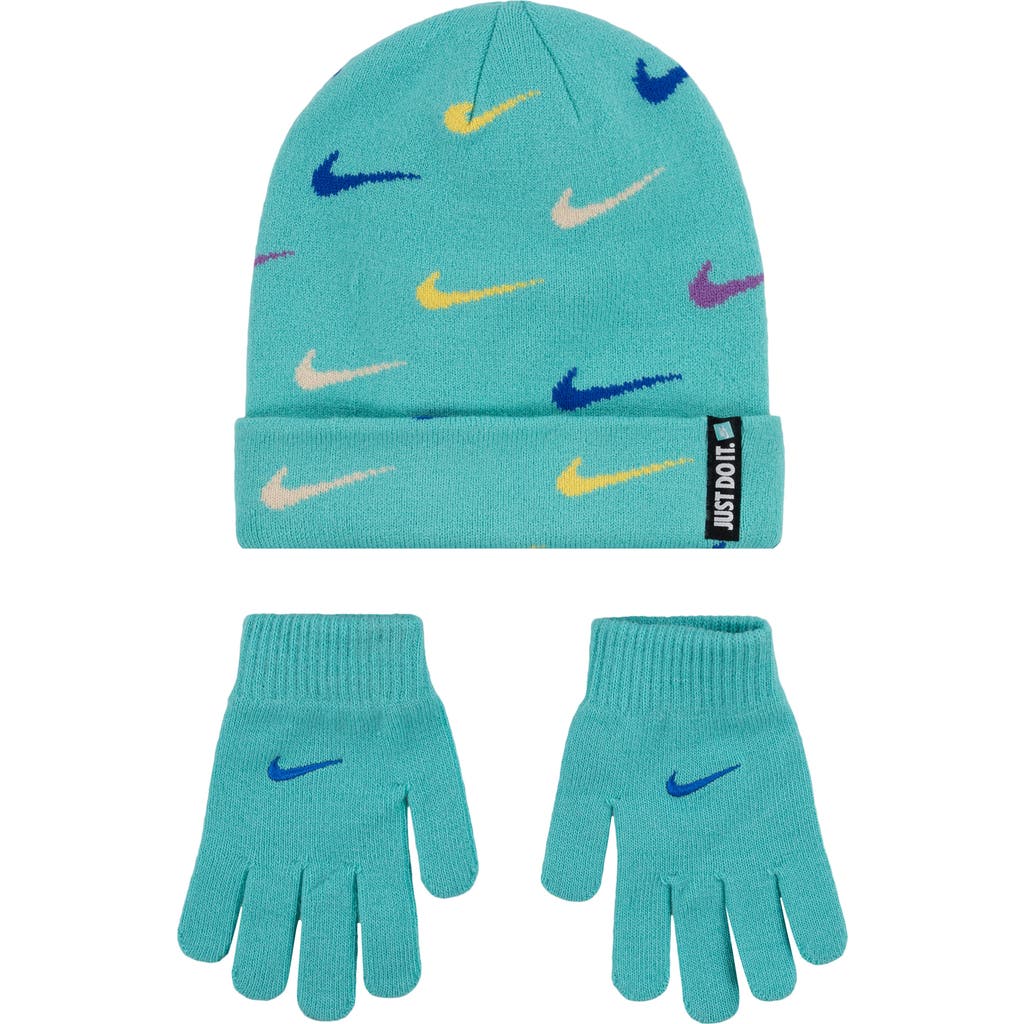Nike Swoosh Repeat Beanie In Blue