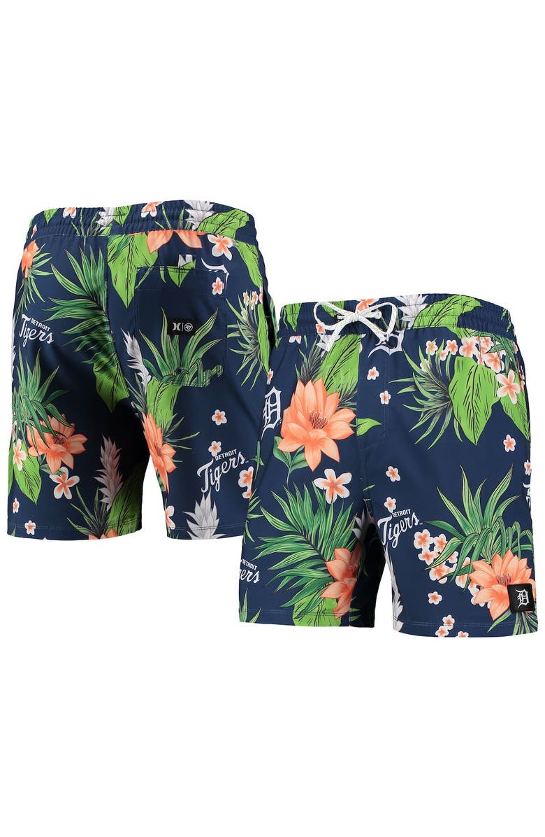 Hurley x '47 Men's Hurley x '47 Navy Detroit Tigers Cannonball Tropics Swim Shorts, Main, color, 