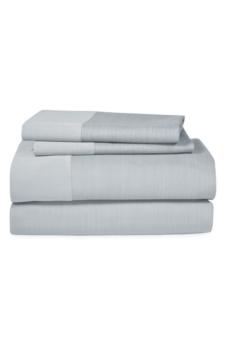 Michael Aram Striated Band 400 Thread Count Fitted Sheet, Main, color, 