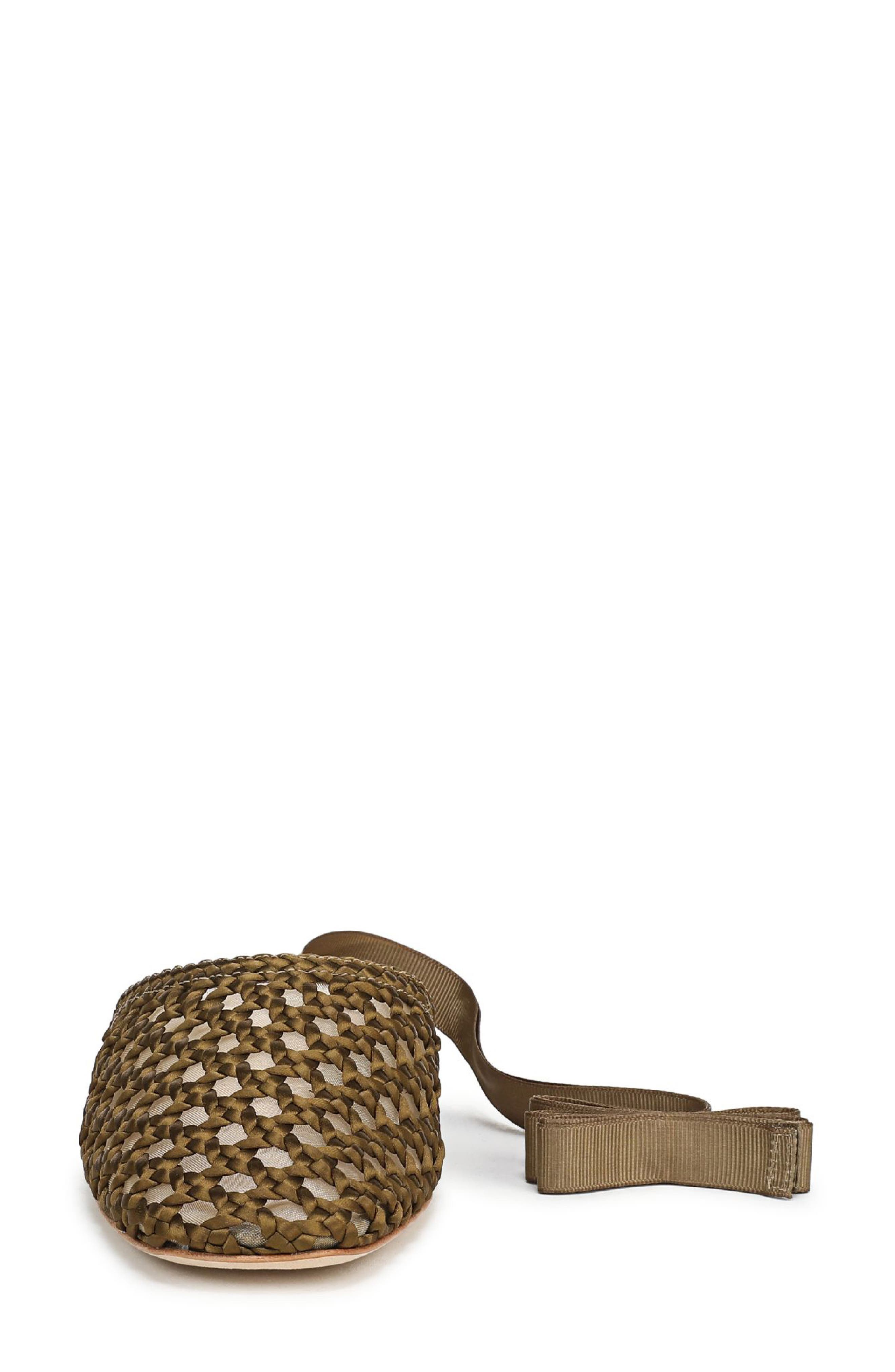Malia Ankle Tie Ballet Flat, Alternate, color, FENNEL GREEN