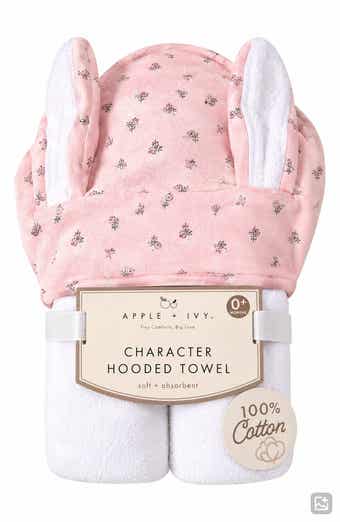Kids' Bunny Ears Floral Hooded Towel