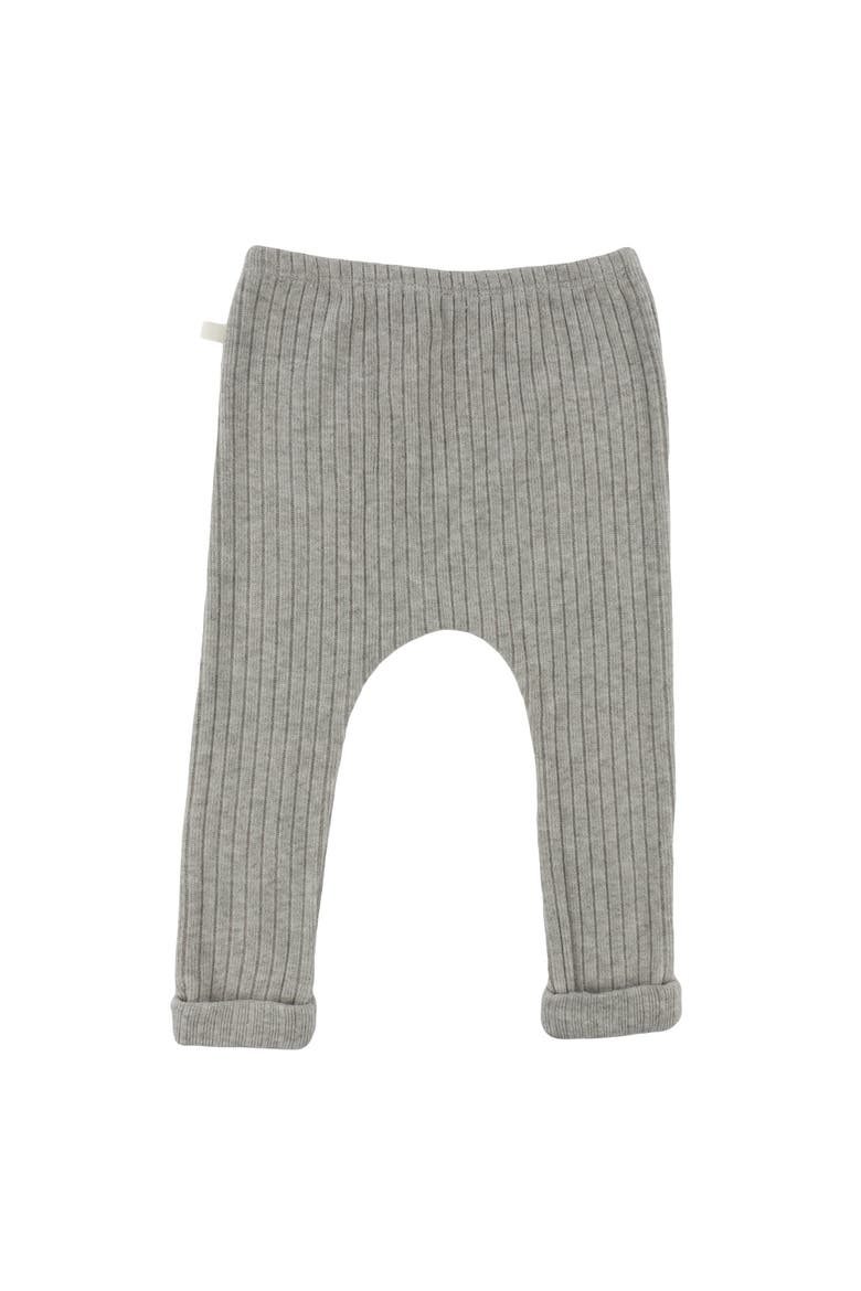 Fuzzy Sweater Knit Patch Pant- Infant, Alternate, color, Heather Grey
