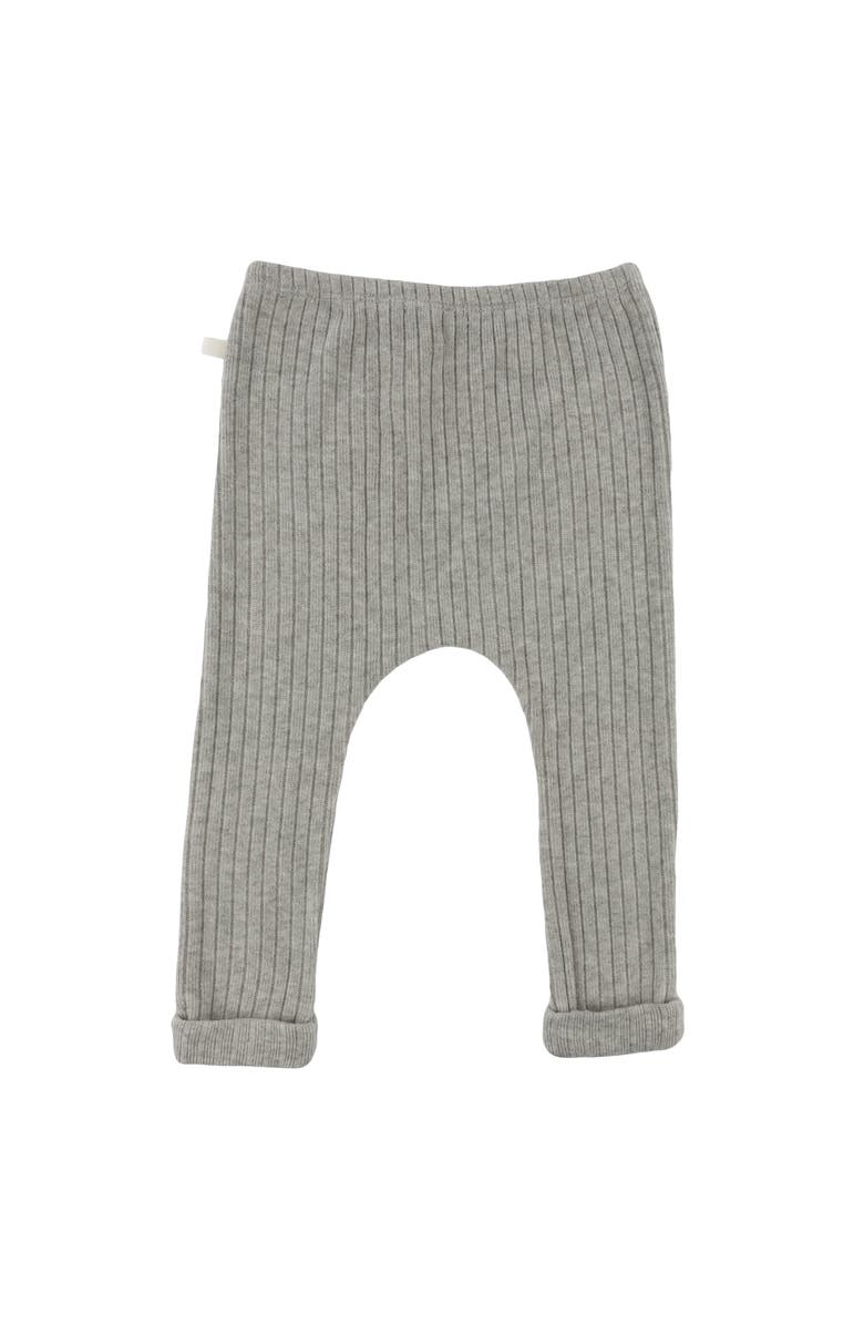 Oh baby! Brand Fuzzy Sweater Knit Patch Pant- Infant, Alternate, color, Heather Grey