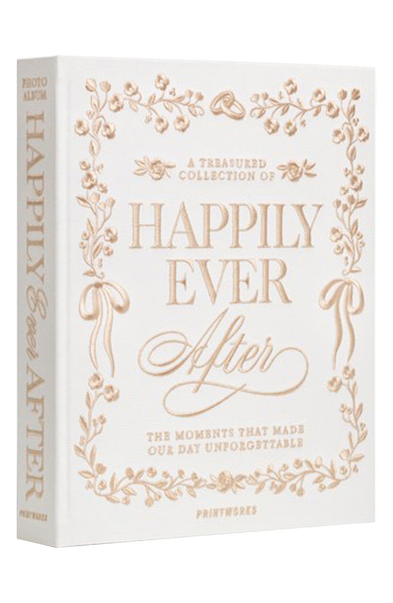 PRINTWORKS Happily Ever After Embroidered Photo Album, Alternate, color, Beige