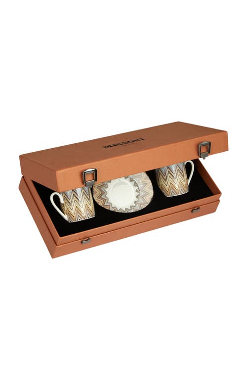 Missoni Home Jarris Set Of 6 Coffee Cups & Saucers In White