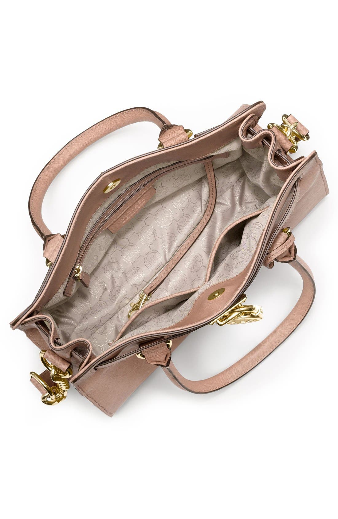 'Medium Hamilton' Saffiano Leather Satchel, Alternate, color, BLUSH