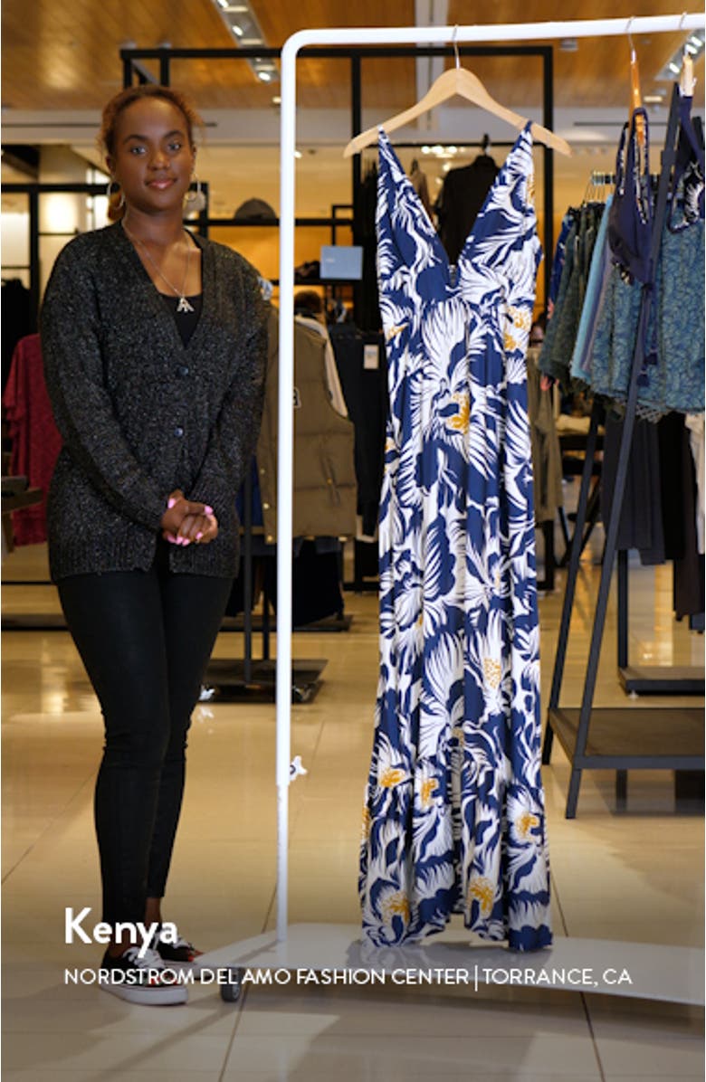 Delft Taylor Floral Maxi Cover-Up Sundress, sales video thumbnail