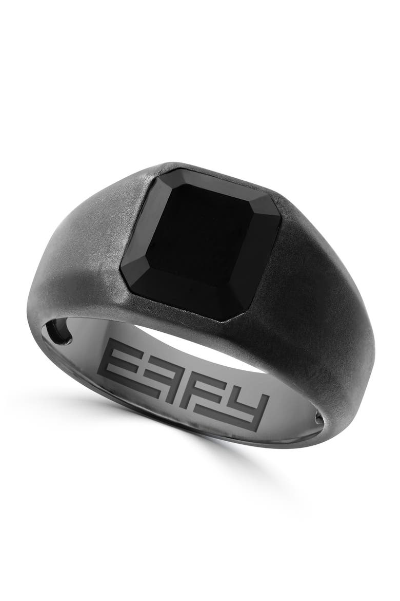 Sterling Silver Black Onyx Signet Ring, Main, color, Sterling Silver