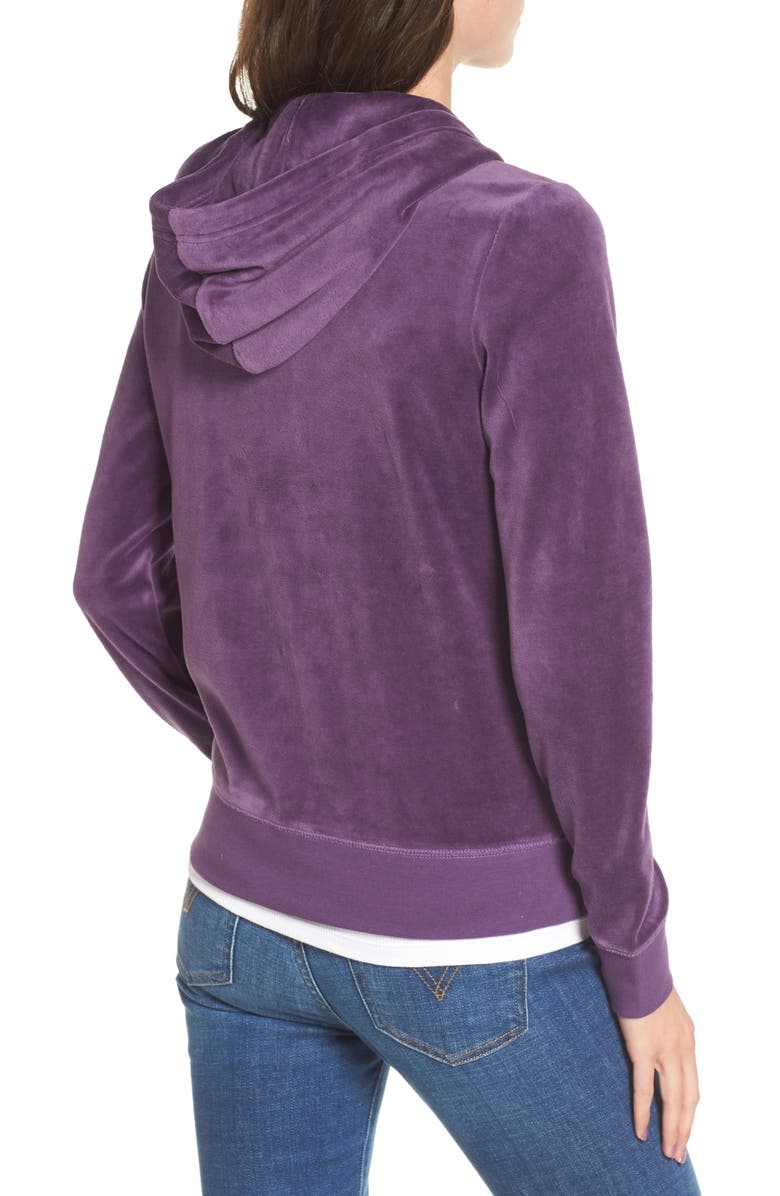 Juicy Couture Robertson Velour Hoodie, Alternate, color, 