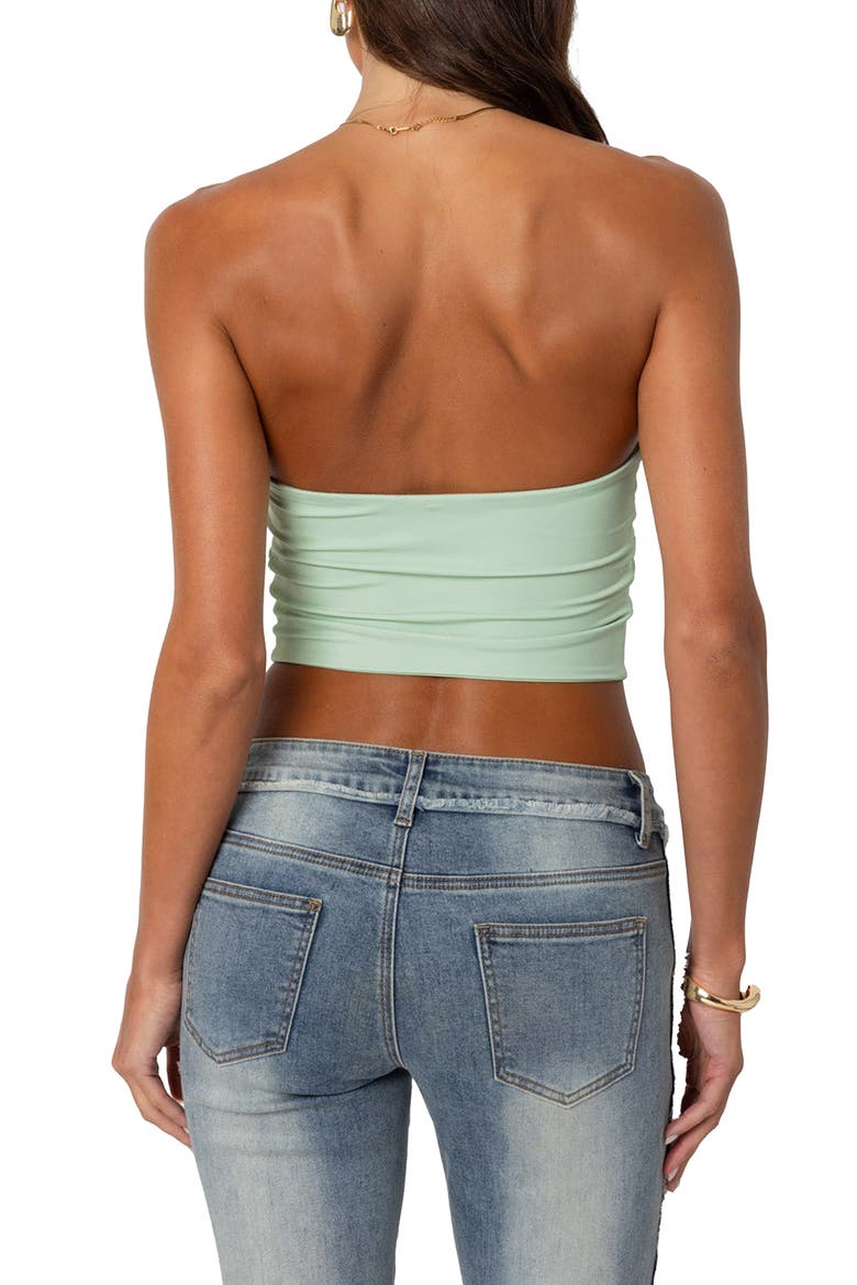 Ruched Strapless Top, Alternate, color, MINT