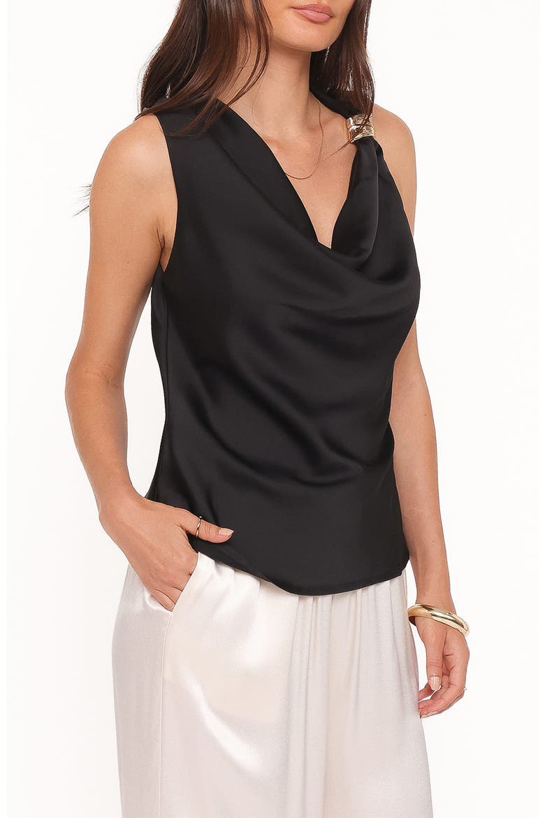 Serena Cowl Neck Top, Alternate, color, BLACK