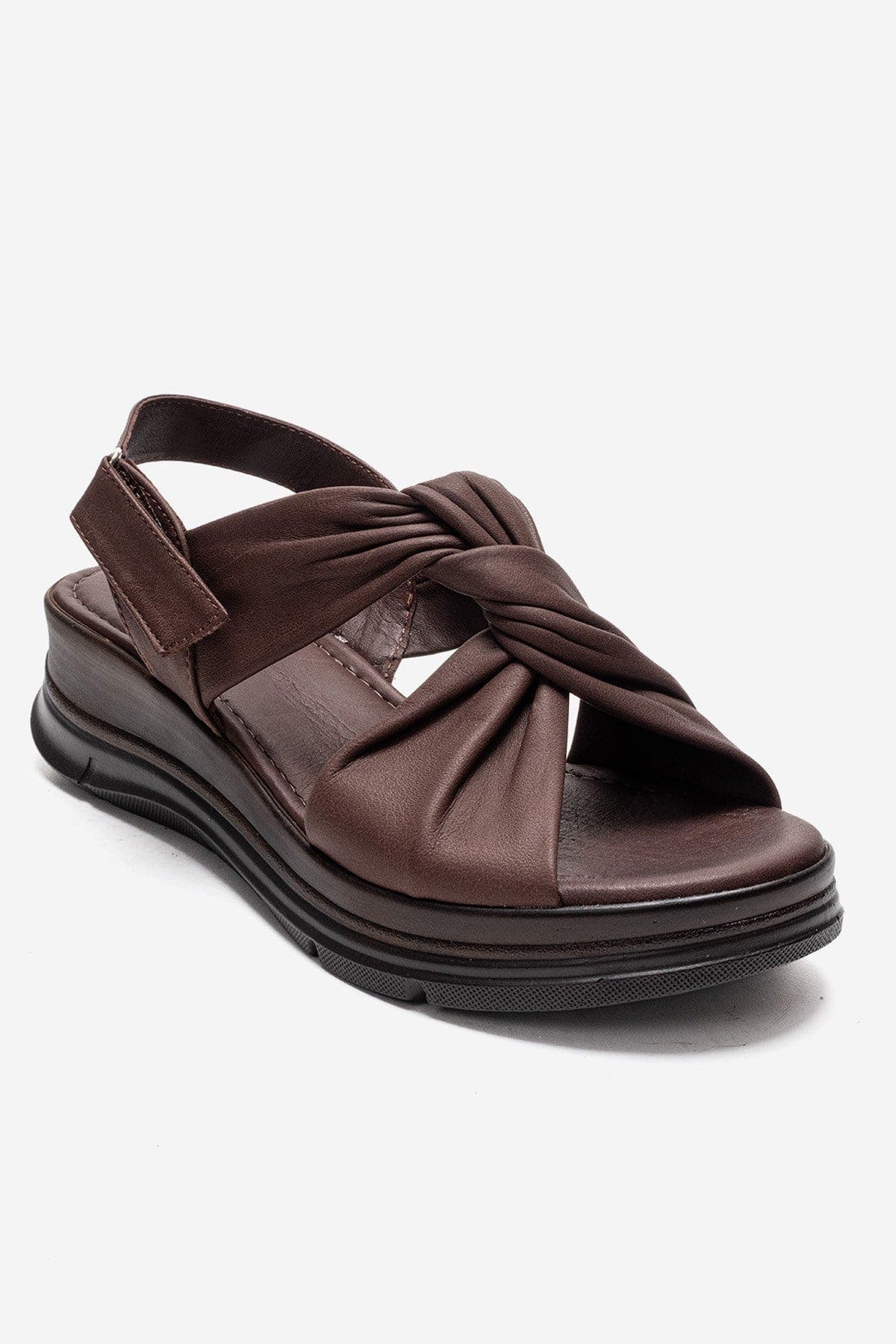 Oara Leather Sandal, Alternate, color, Brown