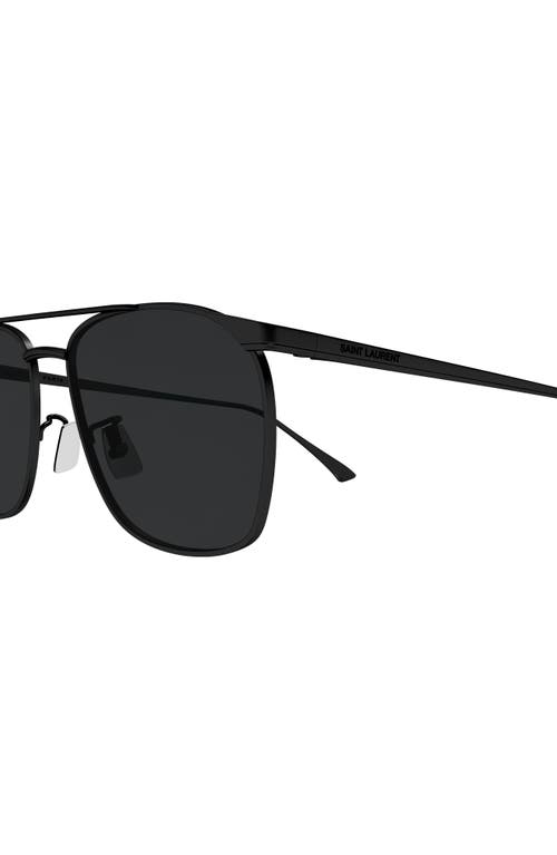 Saint Laurent Sl 796 Vincent 57mm Pilot Sunglasses In Black