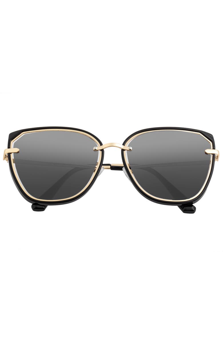 BERTHA Rylee Polarized Sunglasses, Alternate, color, Black/Black