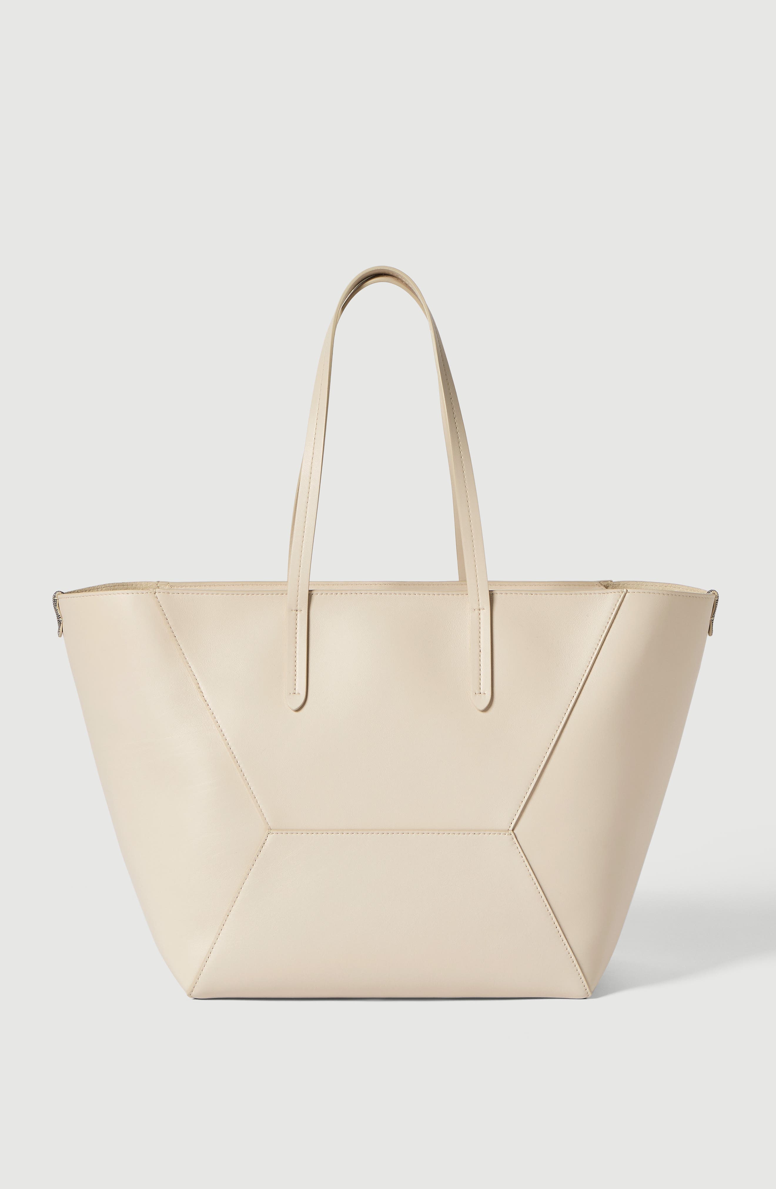 BC Duo bag in calfskin with monili, Alternate, color, Ivory