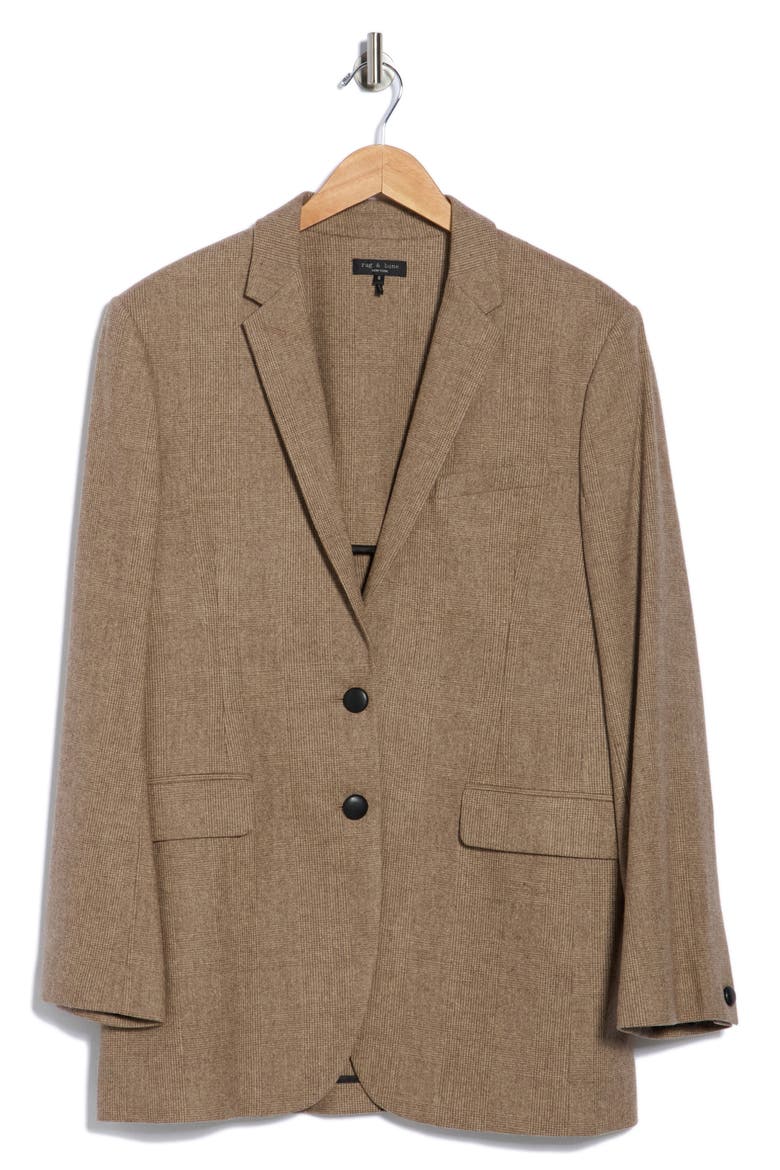 Odessa Plaid Wool Blend Blazer, Alternate, color, CAMELPLD
