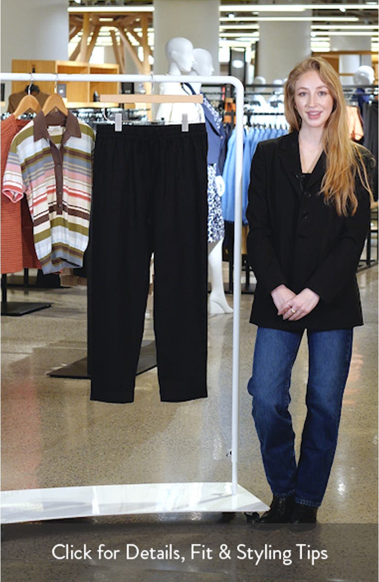 Two Palms Tapered Linen Drawstring Pants, sales video thumbnail