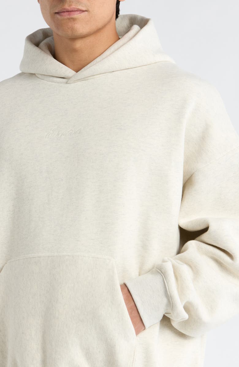 Fear of God Essentials Signature Classic Fit Hoodie, Alternate, color, Oatmeal Heather