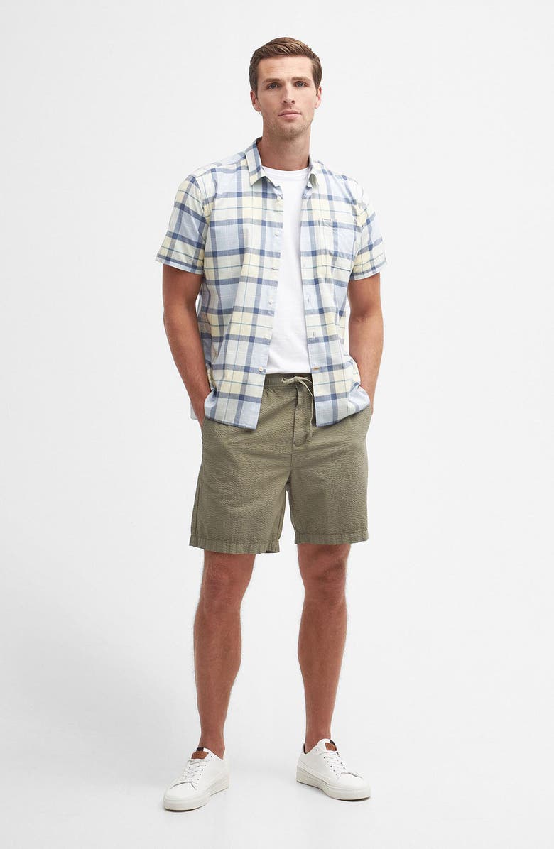 Barbour Melbury Cotton Seersucker Shorts, Alternate, color, 