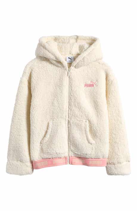 PUMA Kids' Faux Shearling Zip Hoodie