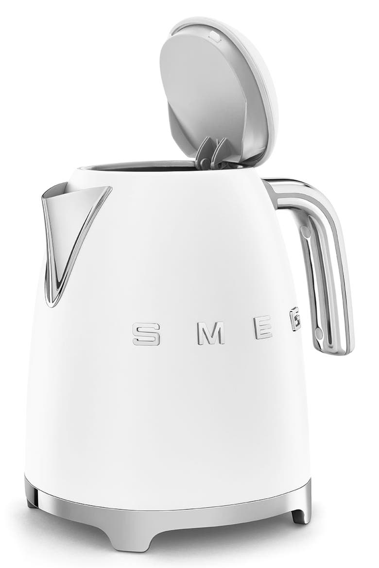 '50s Retro Style Electric Kettle, Alternate, color, MATTE WHITE