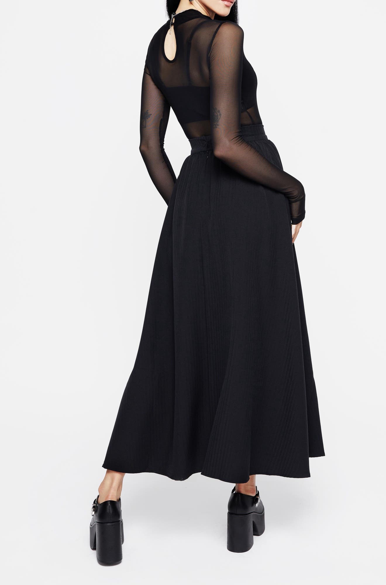 Haunted Maxi Herringbone Skirt thumbnail 3