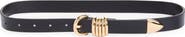 Good American Slim Five Ring Faux Leather Belt