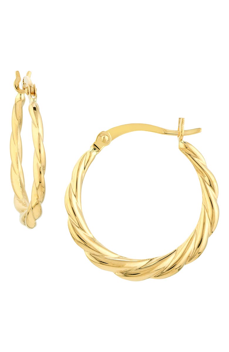 HAWLEY ST Twist Hoop Earrings, Main, color, 