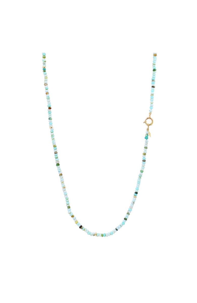 ELLIOT YOUNG 32" LONG BEADED RONDELLE NECKLACE, Alternate, color, Aqua