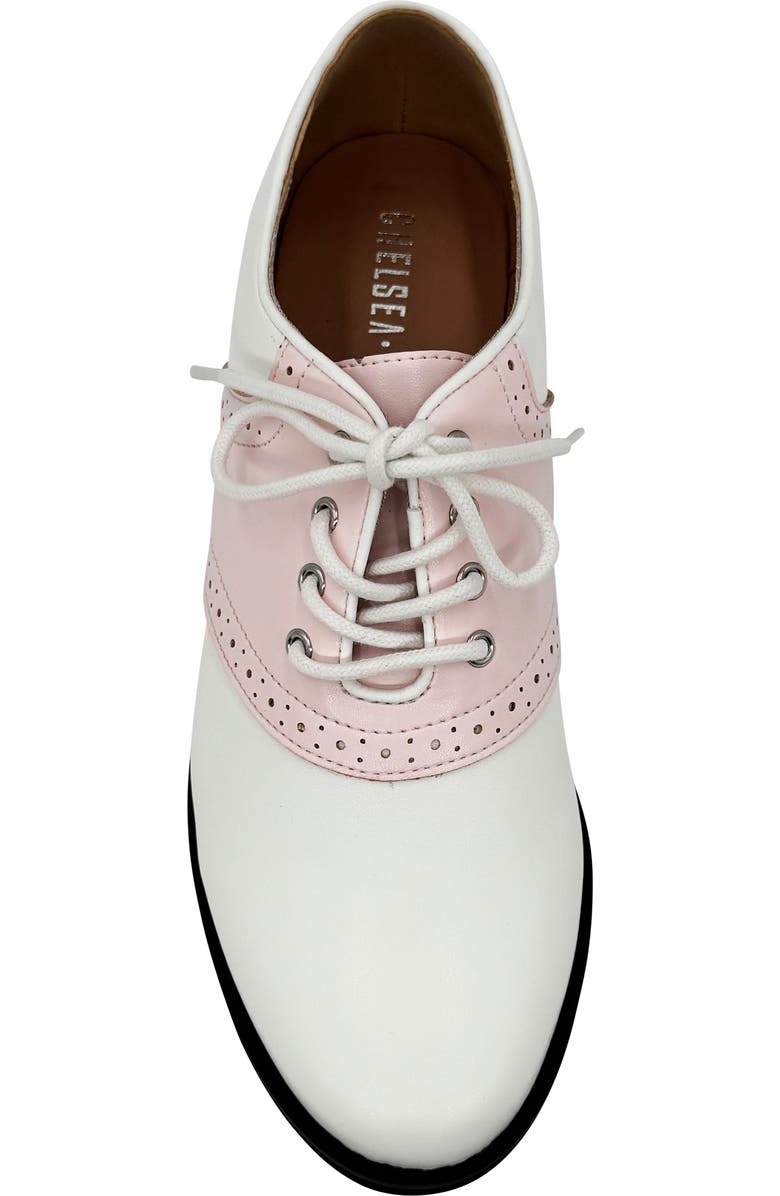 CHELSEA CREW Rizzo Colorblock Derby, Alternate, color, Pink And White Pu