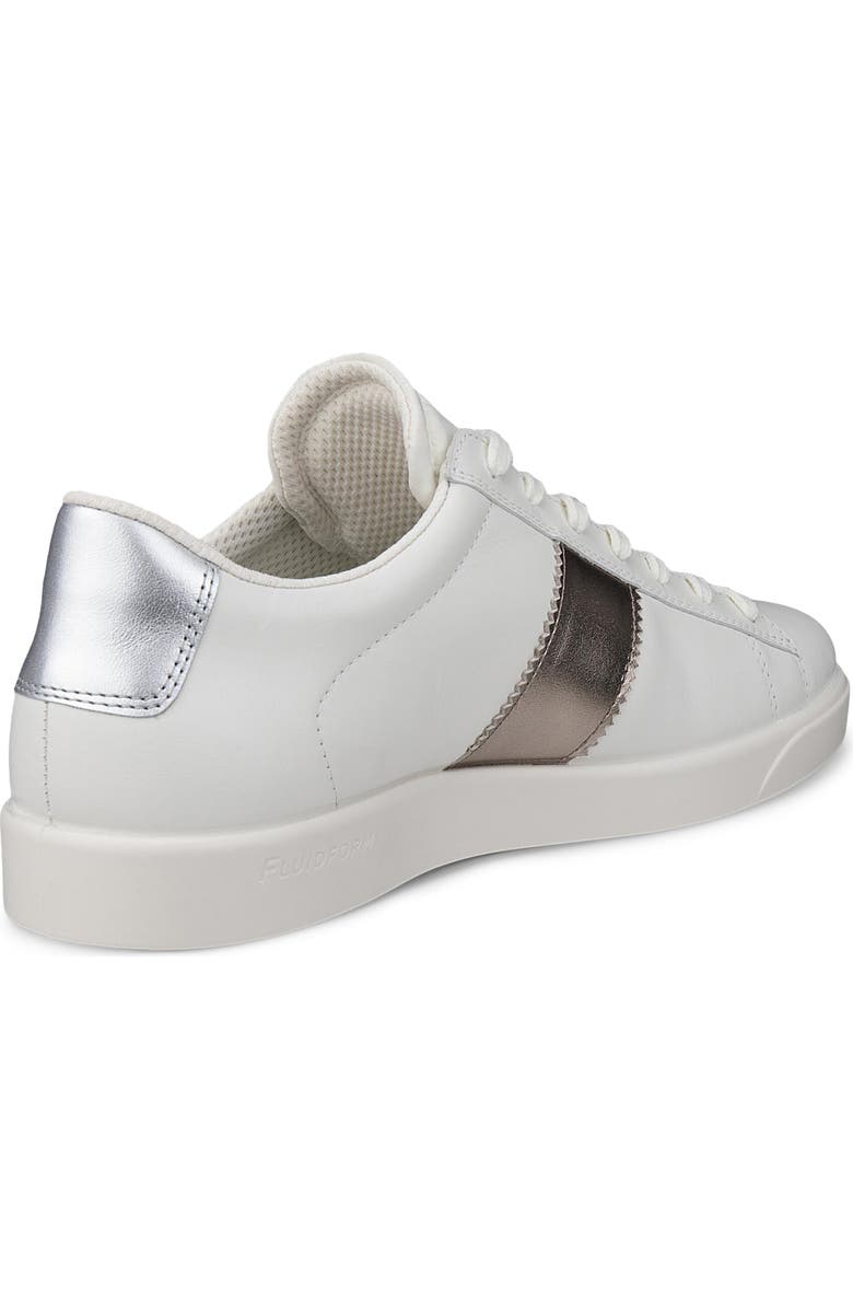 ECCO Street Lite Retro Sneaker, Alternate, color, White/Pure Silver