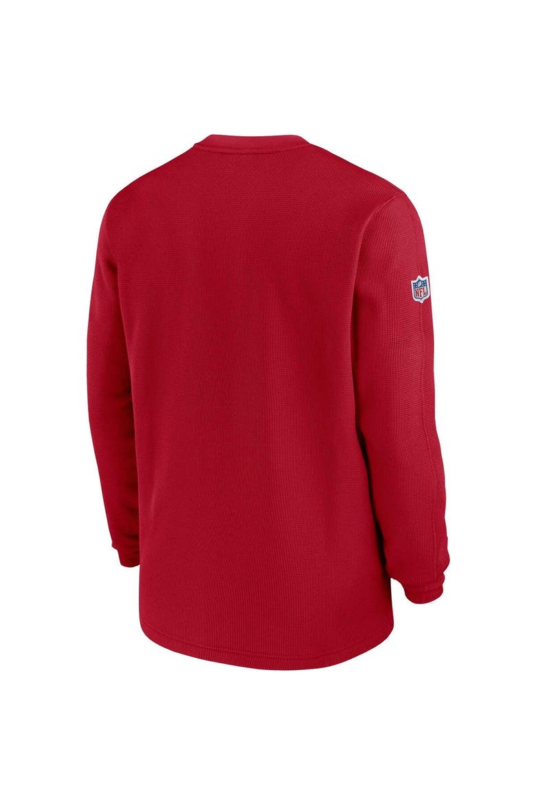 Men's Nike  Red Tampa Bay Buccaneers 2023 Sideline Throwback Heavy Brushed Waffle Long Sleeve Top, Alternate, color, Red