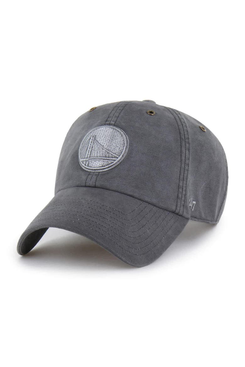 Men's Carhartt x '47  Charcoal Golden State Warriors Clean Up Adjustable Hat, Alternate, color, Charcoal