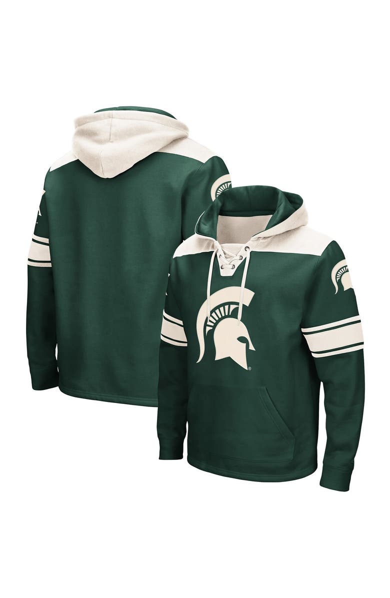 COLOSSEUM Men's Colosseum Green Michigan State Spartans 2.0 Lace-Up Pullover Hoodie, Main, color, Green