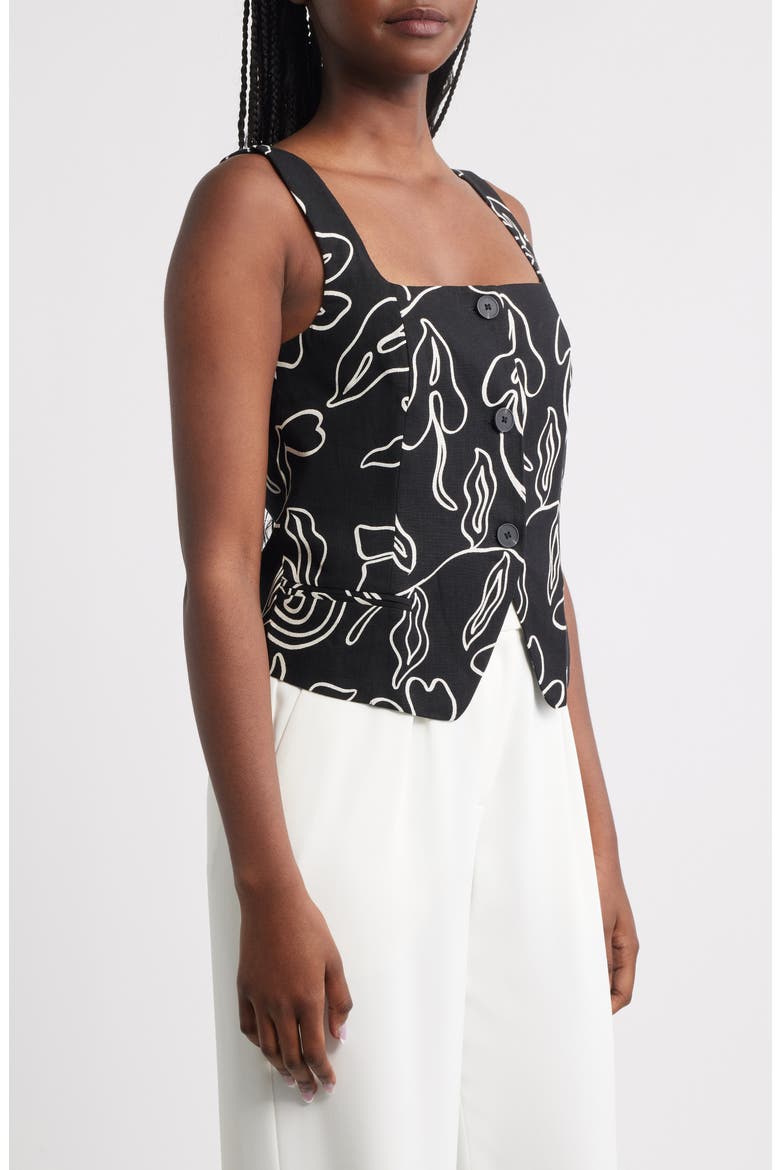 Liza Square Neck Sleeveless Top, Alternate, color, BLACK