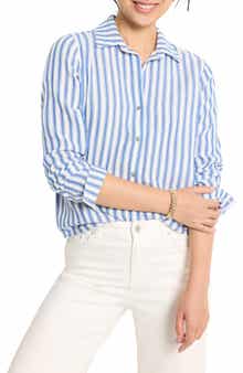 NIC+ZOE Stripe Double Gauze Button-Up Shirt