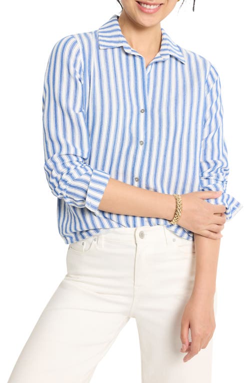 Shop Nic + Zoe Nic+zoe Stripe Double Gauze Button-up Shirt