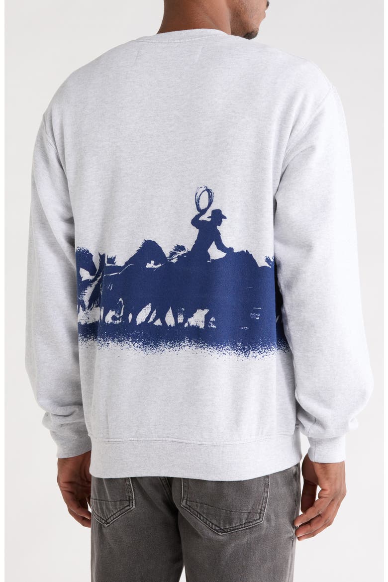 Driftin' Back Again Cotton Crewneck Sweatshirt, Alternate, color, HEATHER GREY
