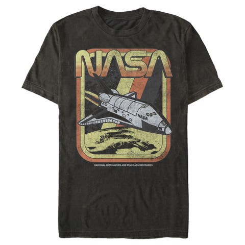 Men's NASA Retro Rocket Poster  Graphic T-Shirt